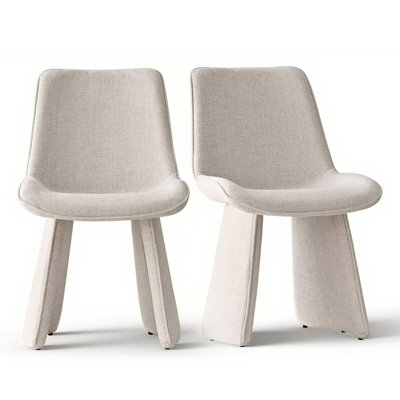 Hennigan Textured Fabric Dining Chairs 