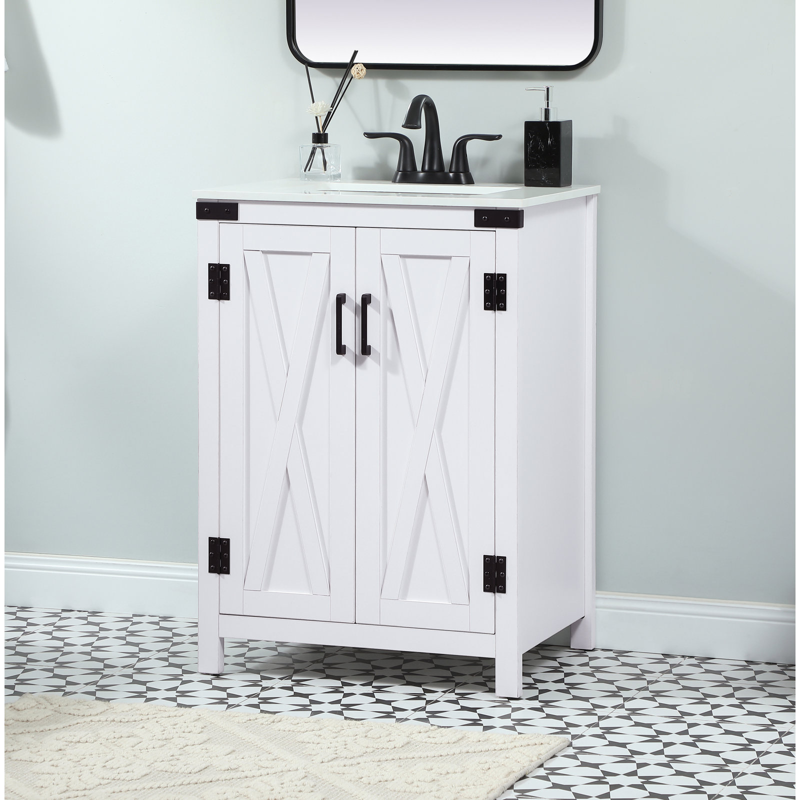 Slayton 24'' Single Bathroom Vanity, White