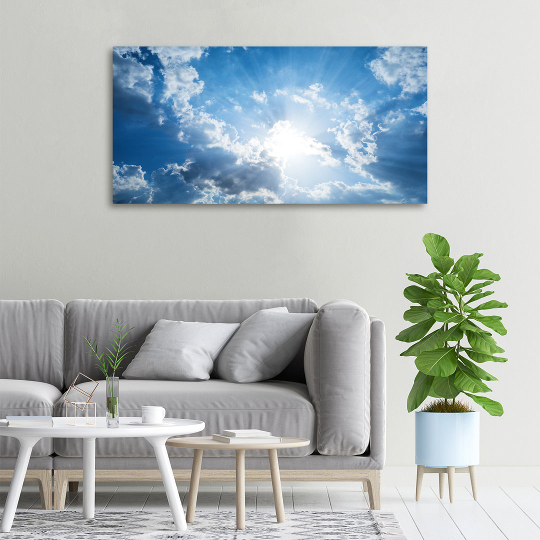 Leinwanddruck - Wandkunst - Drucke auf Leinwand - 100X50 Bildmotiv: Wolken am Himmel