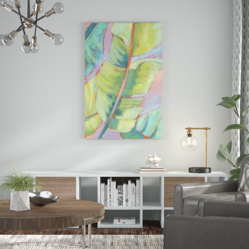 Vibrant Palm Leaves II by Jennifer Goldberger - Painting Print, 122cm H x 81cm W, Wrapped Canvas