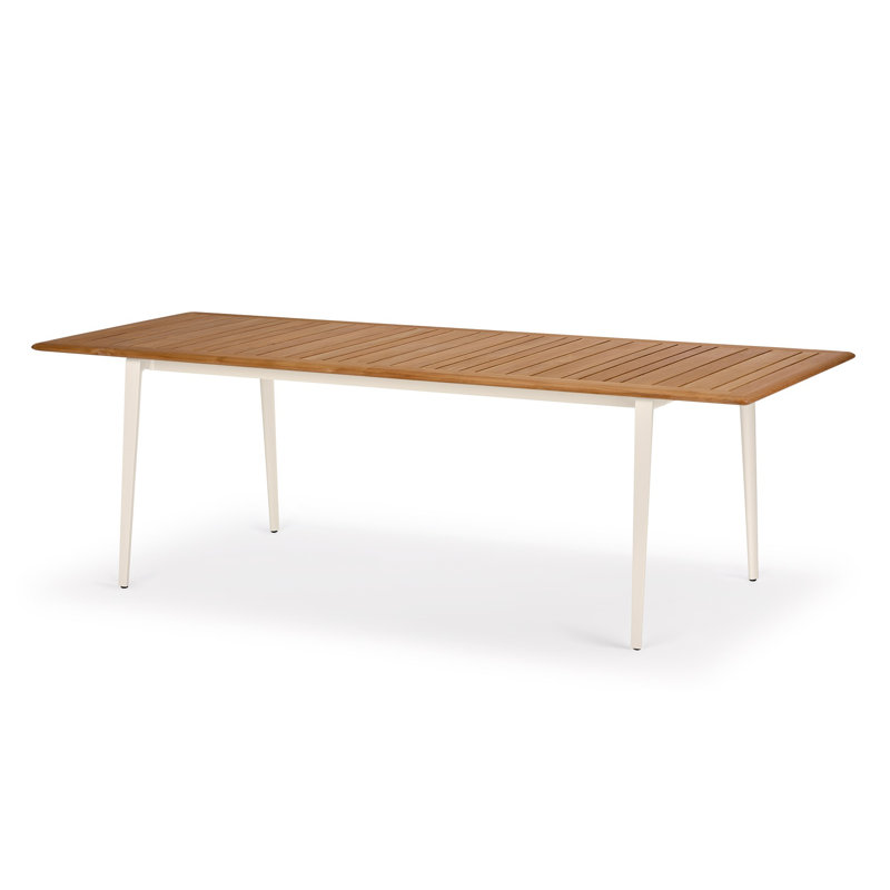 WA Outdoor Teak Dining Table, 39.25" W x 98.5" L x 29.5" H, Lipari