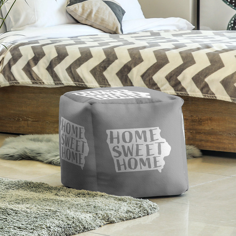 Upholstered Ottoman, Gray