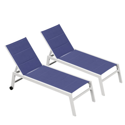 Chaise longue d'extérieur en aluminium thermolaqué avec table Lazzat