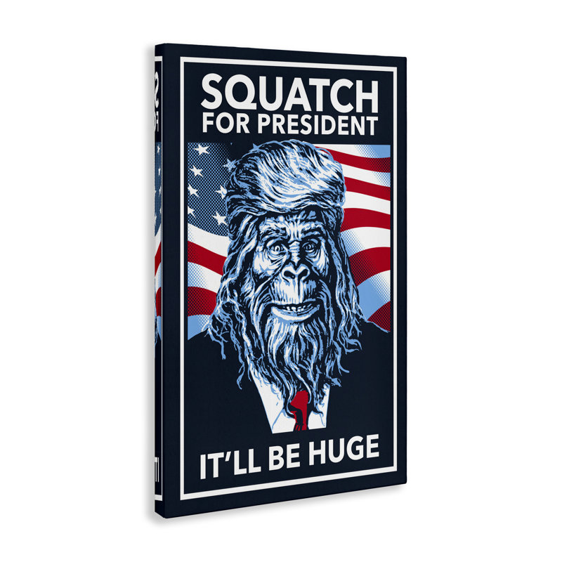 Art mural drôle sur toile «Mythical President» par Jedco Brands, Inc., H 24 po x l 16 po