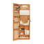 Armoire pour armoire à bijoux en bois massif avec miroir pleine grandeur, verrouillable au mur 47,5 x 14,3 po avec lumière DEL-91780254