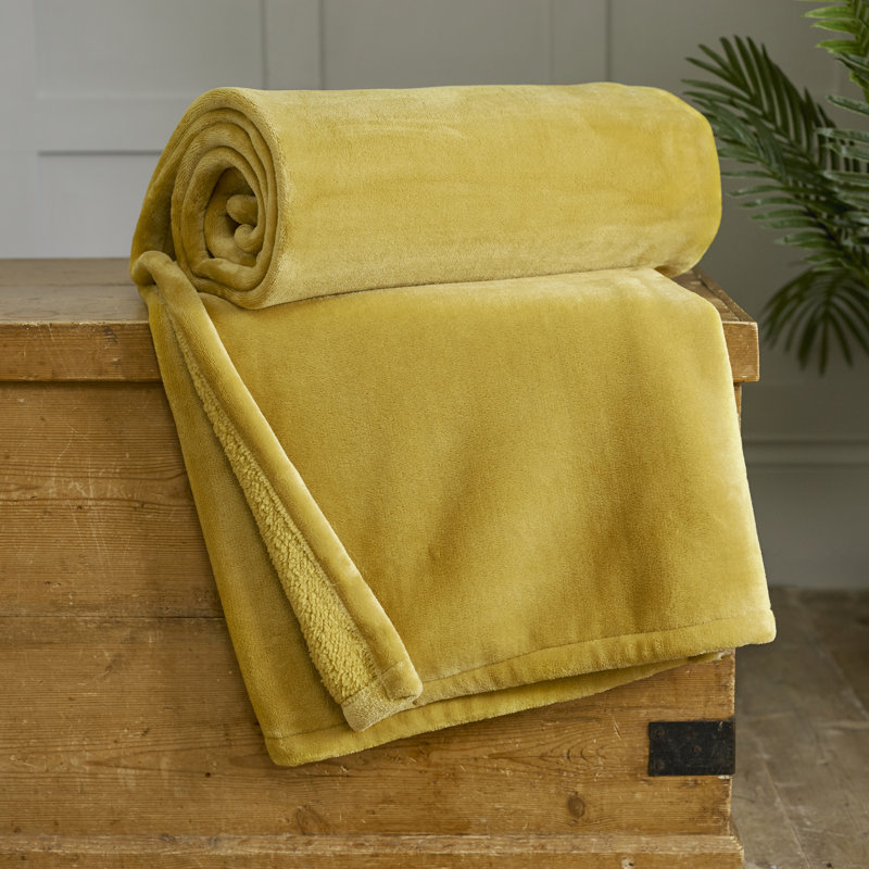 Plain Weave / Muslin Throw Blanket, Yellow