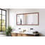 Grand miroir de salle de bain 60 po x 30 po avec cadre en aluminium de couleur noyer, preuve, fixation murale dans différentes directions, cadre de couleur extra pour plusieurs pièces, suspension verticale ou horizontale, preuve sécuritaire-1677205431