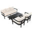 Ensemble de canapé d'extérieur multi-personnes en acier avec table basse-1817218125