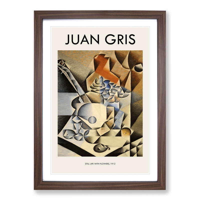 Still Life With Flowers by Juan Gris - Single Picture Frame Print, 65cm H x 48cm W x 2cm D, Walnut Framed