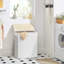 Bamboo Laundry Hamper with Handles-1144421144