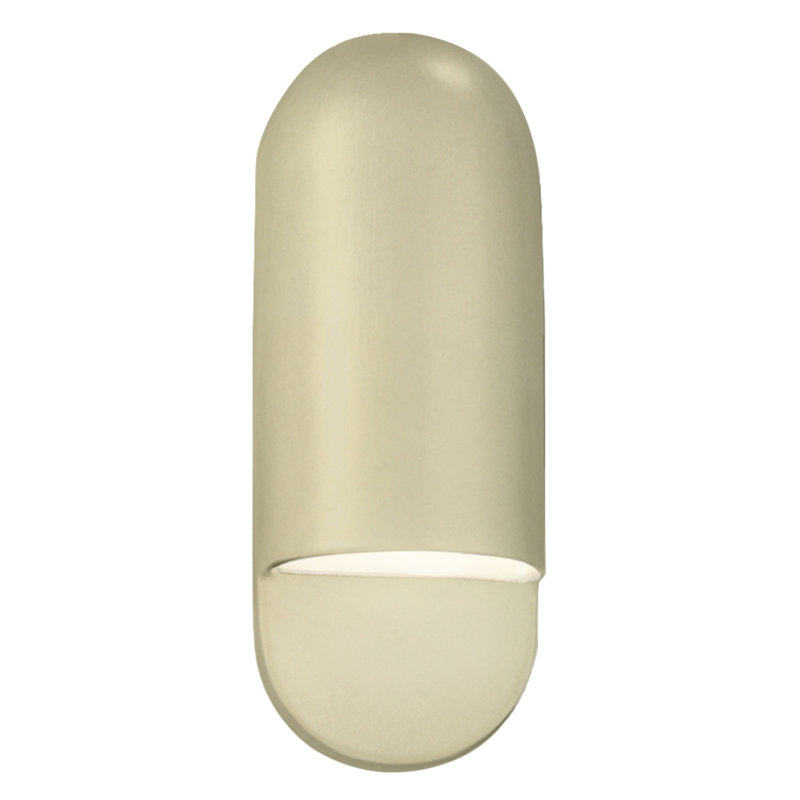 Bharath 1 - Light Dimmable Flush Mounted Sconce, 14" H x 5" W x 4" D, Gloss Vanilla, Yes