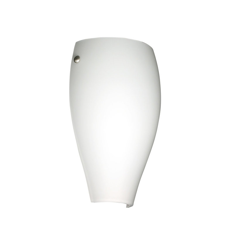 Applique murale 1 lumière Jette, Nickel poli, Opale matte