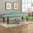 Bryson 64 In. Contemporary Style Blue Fabric Bench-2099373366