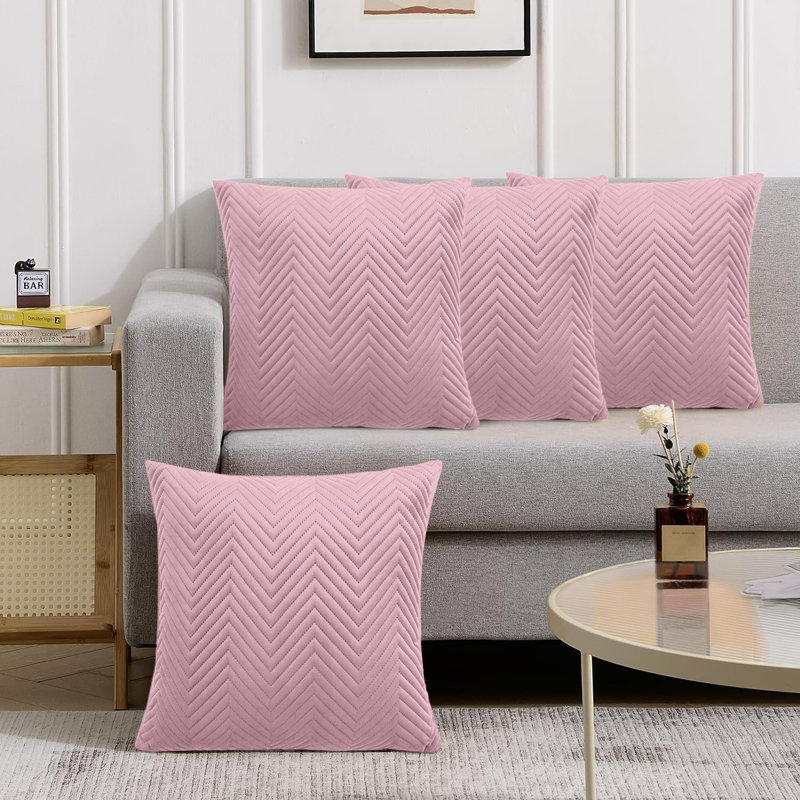 Square Cushion Cover, Pink