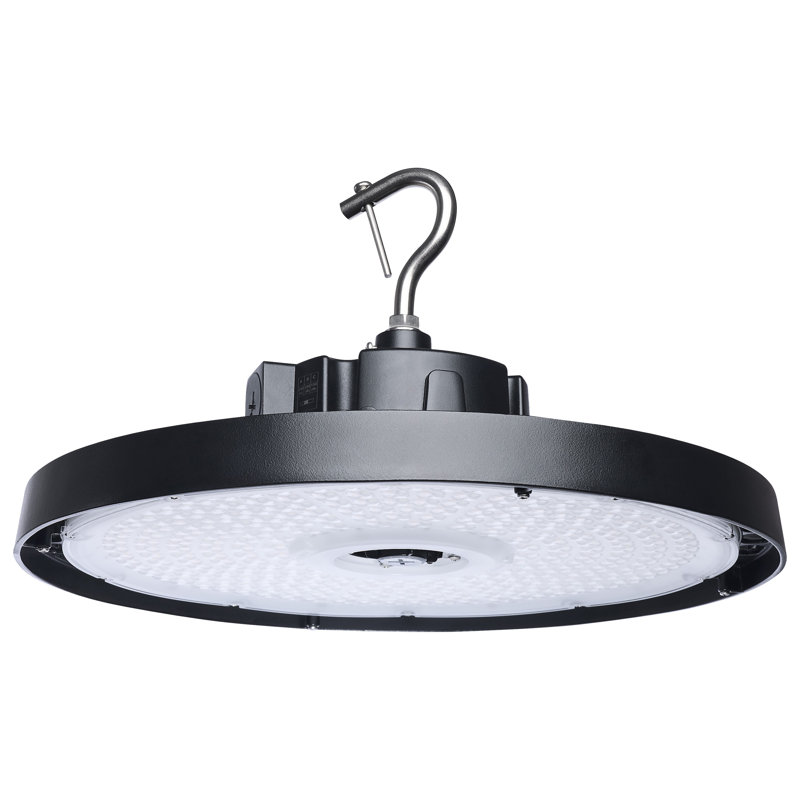 120/100/80 Wattage Selectable LED UFO High Bay 3K/4K/5K CCT Selectable 60/80/100 Beam Angle Selectable White Finish 120-347 Volt