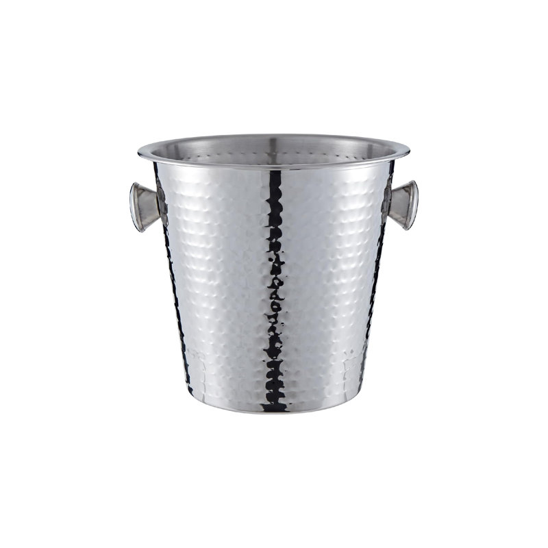 Buckingham Ice Bucket Stainless Steel Hammered Effect 21.5 cm 4.8 Litre