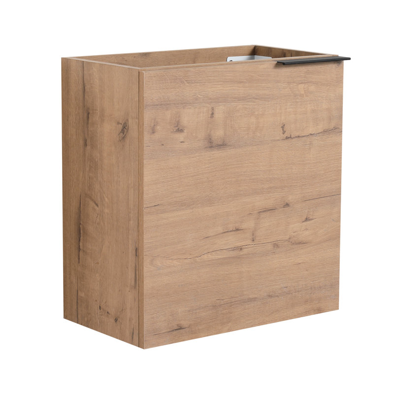 Armoire de salle de bain flottante 18 po avec cuve en résine blanche et porte - Modern Perspectives