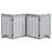 Tucker Murphy Pet™ 80" Extra Wide Freestanding Pet Gate Dog Barrier Folding Safety Fence With 4 Panel Support Feet For Doorway Stairs Light Grey