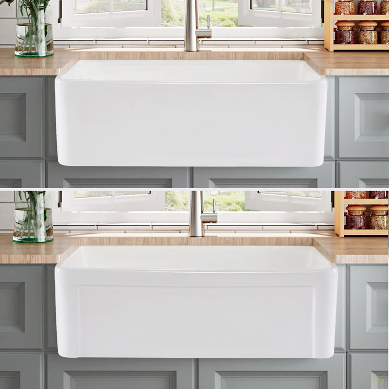 30 X 20 Inch Ceramic Farmhouse Apron-Front Kitchen Sink Single Bowl