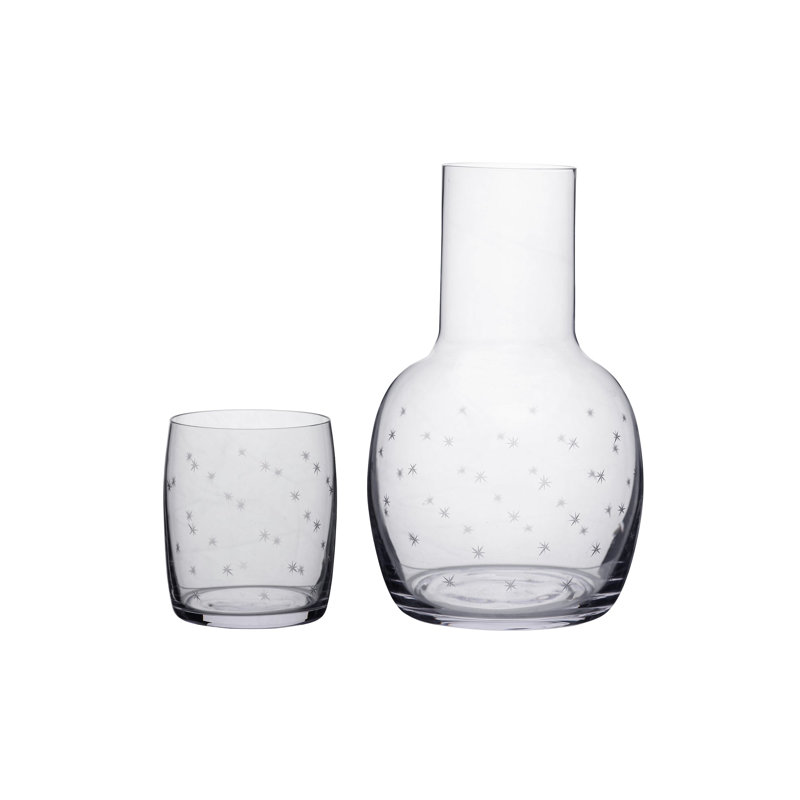 2 - Piece Crystal Carafe Set, Clear