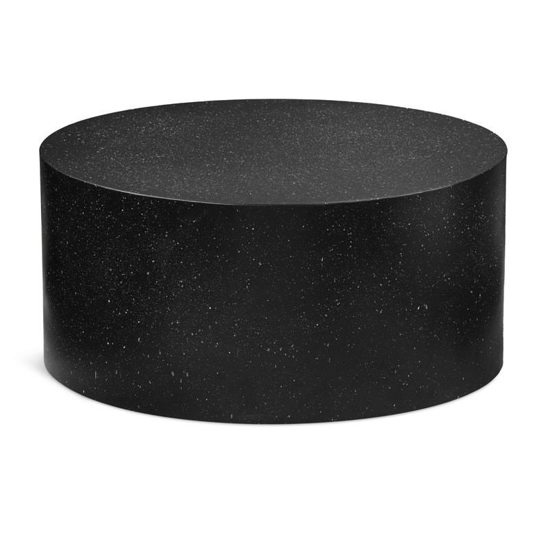 Table basse en fer, Terrazo noir