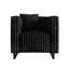 Ensemble de salon 3 pièces Mid-Century moderne en velours noir-1875958954