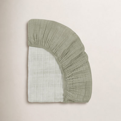 Matcha Muslin Mini Crib Sheet