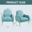Fauteuil d'appoint avec pieds dorés en métal, fauteuil d'appoint en tissu flocon de neige, fauteuil d'appoint simple