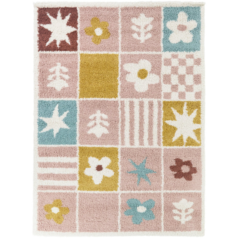 Atlas Multicolor Kids Colorblock Icon Area Rug, 4'4" x 6'
