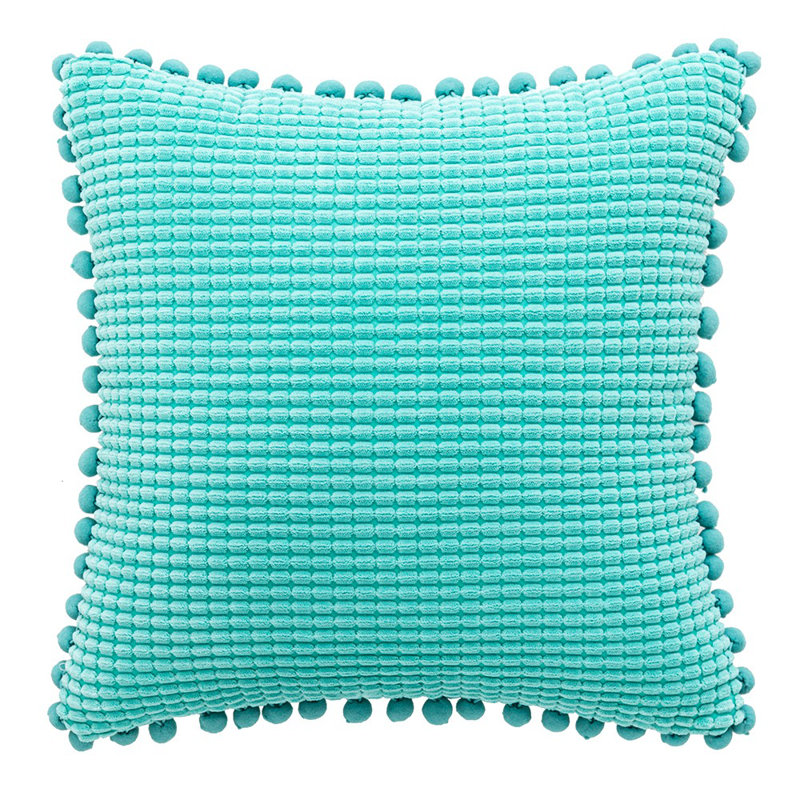 Housse de coussin Buda, Bleu menthe, Housse de coussin et insert