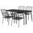 vidaXL Patio Dining Set Outdoor Table and Chair Furniture Anthracite Steel