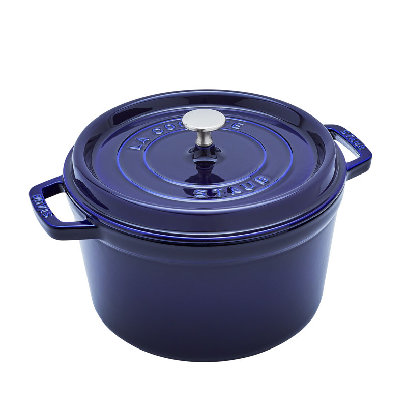 Staub Cast Iron 5-qt Tall Cocotte, Blue
