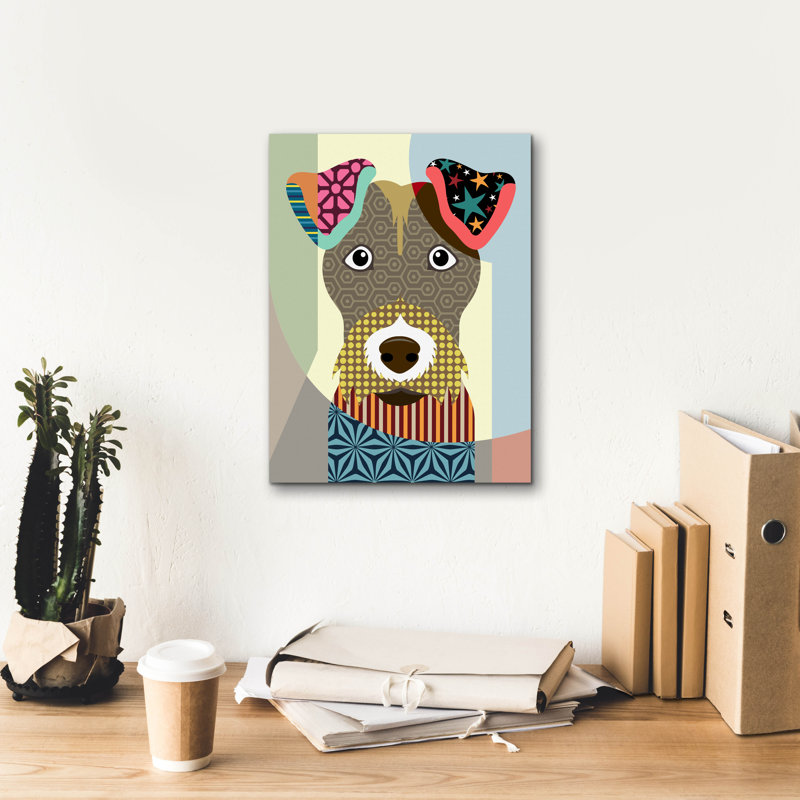 «Wire Fox Terrier» par Lanre Adefioyue, H 16 po x l 12 po x P 0,75 po