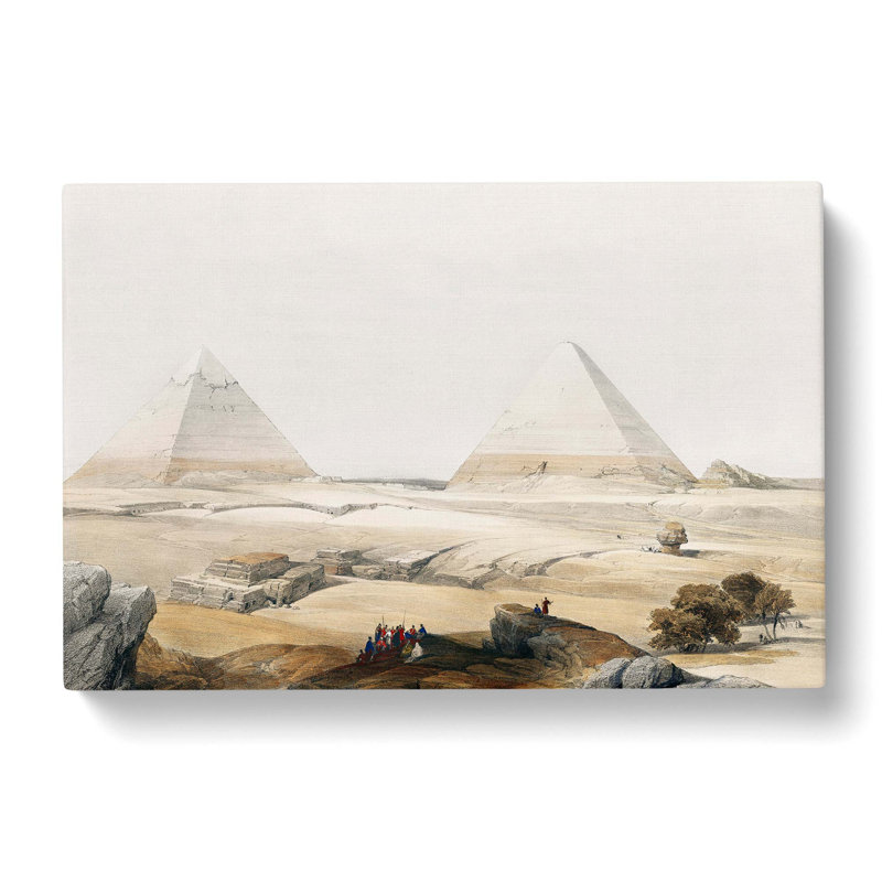 Pyramids Of Giza by David Roberts - Wrapped Canvas Painting, 35cm H x 50cm W x 3cm D