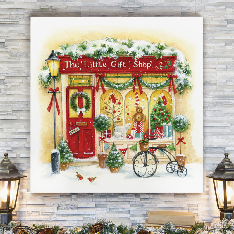 The Little Gift Shop - Impression sur toile tendue, H 10 po x l 10 po x P 1,5 po