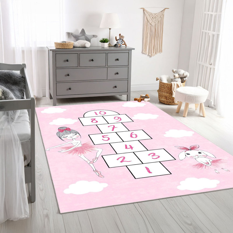 Luxurious 3D Printed Woven Carpet, 55.1 x 86.6 inches | 100% Polyester, Antibacterial, Machine Washable | Non-Slip PVC Felt Dot Underside, 0.3 in Pile Height | Perfect for Living Room, Bedroom & Home Decor