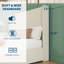 Structure de lit plateforme tapissier blanc crème avec tiroirs de rangement, dossier à oreilles en velours côtelé avec tête et pied de lit capitonnés, aucun sommier nécessaire, assemblage facile, blanc crème-1746757568-1746757570