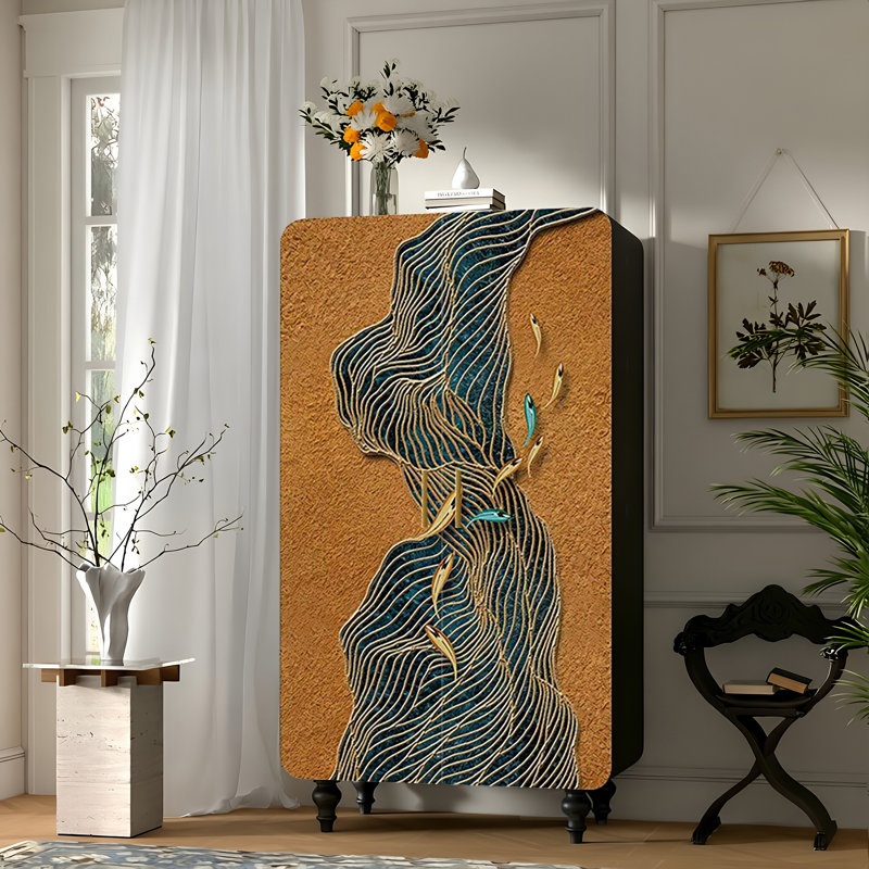 Garde-robe moderne à portes doubles
