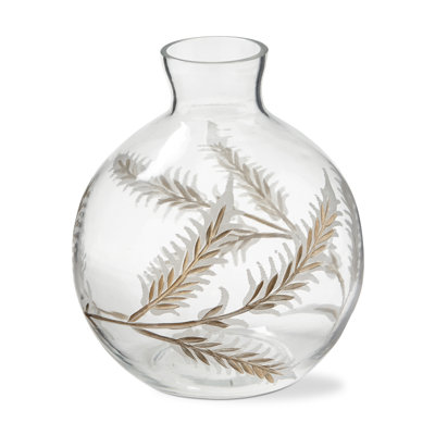 Botanical Etched Glass Vase