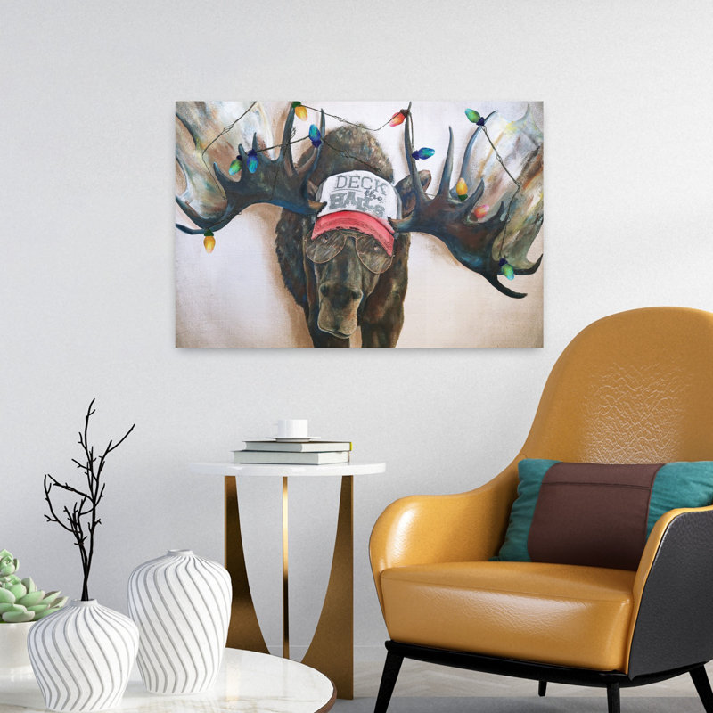 Deck, The Halls Moose, art forestier contemporain, H 24 po x l 16 po
