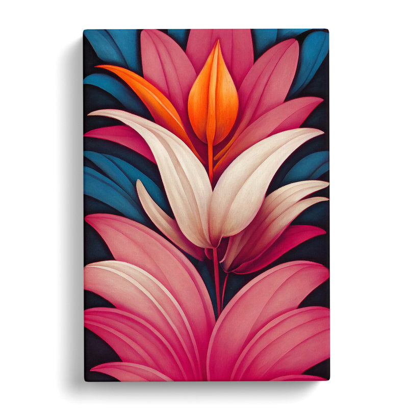 The Lively Flowers - Wrapped Canvas, 50cm H x 35cm W x 3cm D