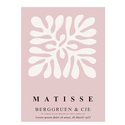 «Henri Matisse», reproduction d'art bohémienne rose sans cadre