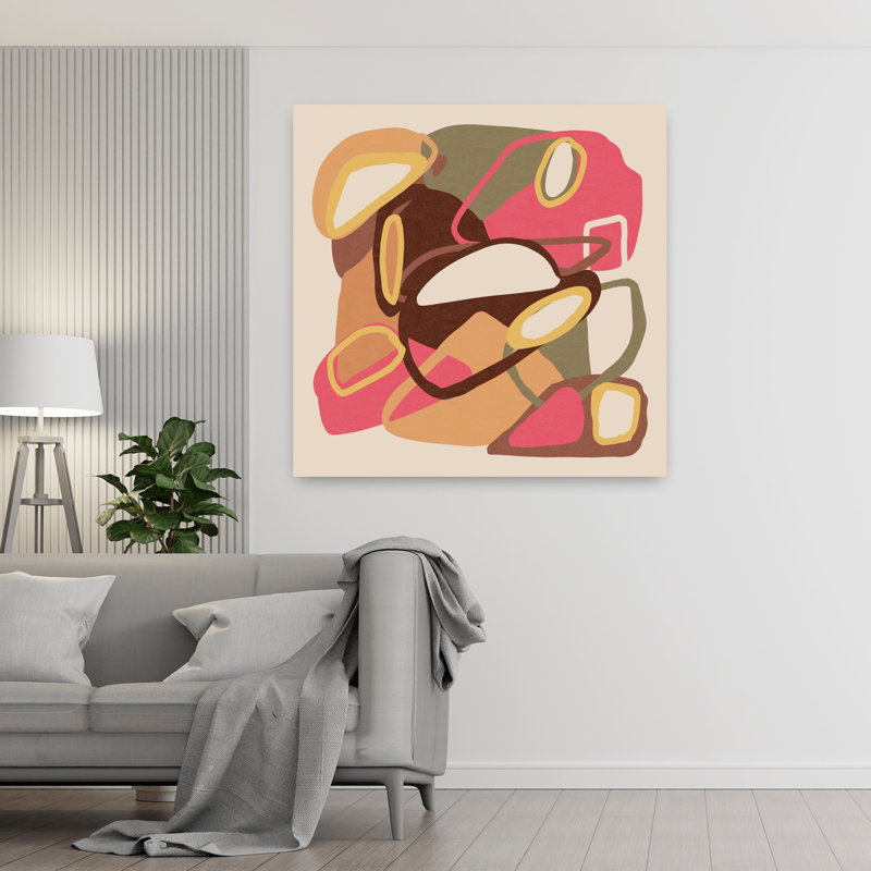 Art contemporain contemporain abstrait, H 48 po x l 48 po