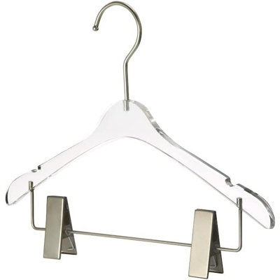 Quality Acrylic Clear Hangers With Clips Made Of Clear Acrylic For A Luxurious Look And Feel For Wardrobe Closet, Clothes Hangers Organizes Closet, Baby
