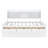Brona Full Size Wooden Captain Bed with Built-in Bookshelves, Three Storage Drawers and Trundle-831888011