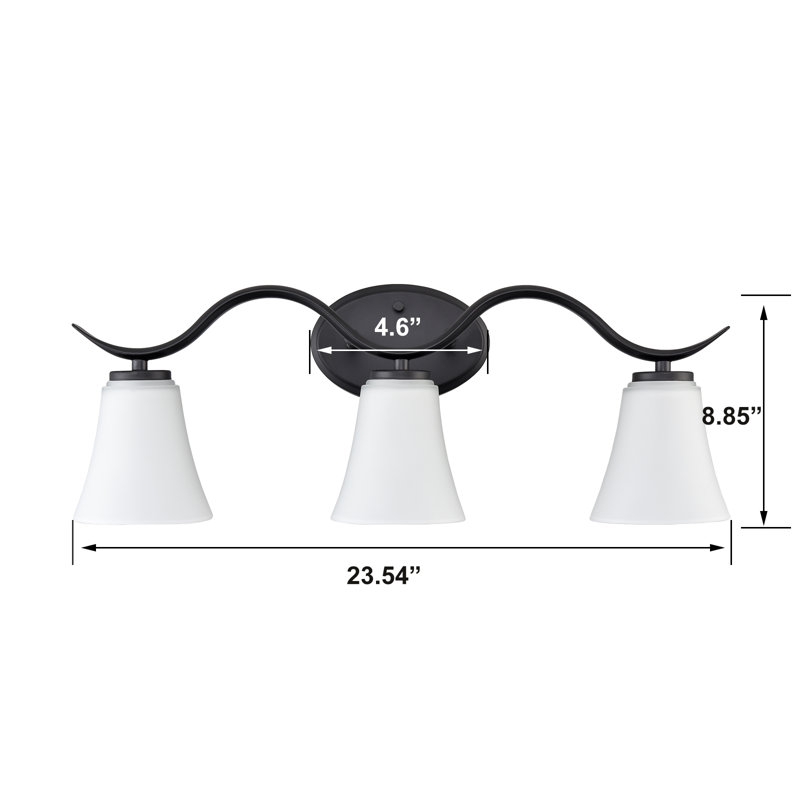 Katron 3 - Light Dimmable Vanity Light, Black