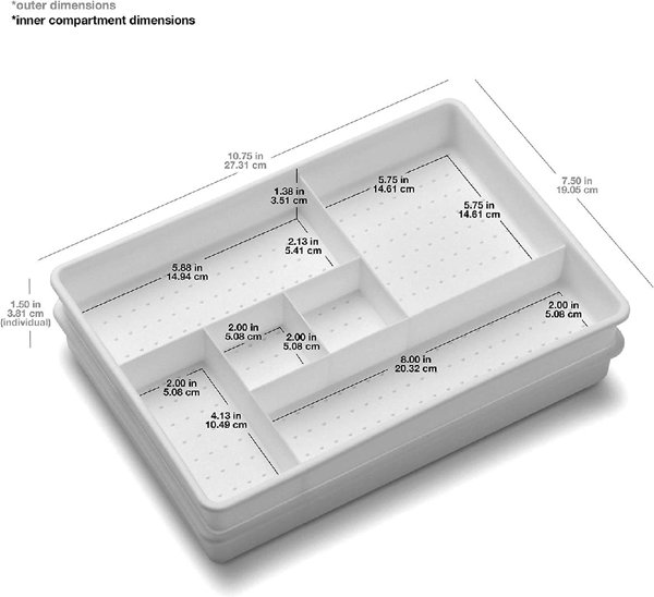 Rebrilliant Lazandra 2 H x 15.33 W x 5.9 D Spice Jars Drawer Organizer