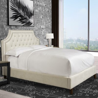 Seline Queen Tufted Upholstered Standard Bed -  Rosdorf Park, 9F97F783E819412890E9A4D28C5624FC