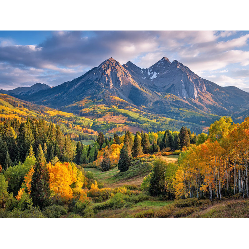 Golden Valley Mountains - Art mural sur toile tendue