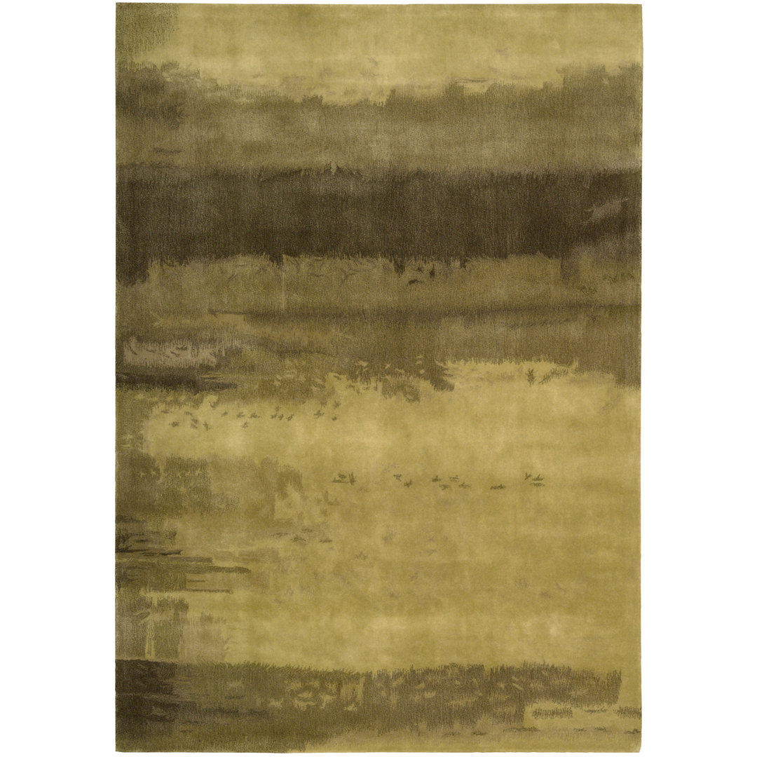 Luster Wash Abstract Wool Hand Woven Area Rug